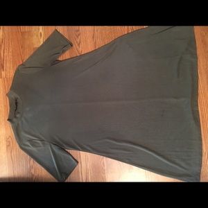 High neck, velvet dress